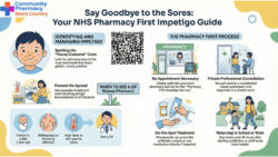 Infographic of the NHS Pharmacy First Impetigo Service